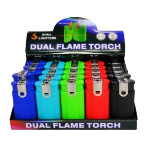 Soul Torch Lighter Dual flame 00156 (Pack of 25 - $2.49 each)