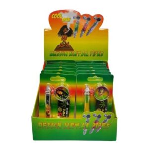 Metal Tobacco Pipe with Screen and Grinder (Pack of 12 - $3.49 each)
